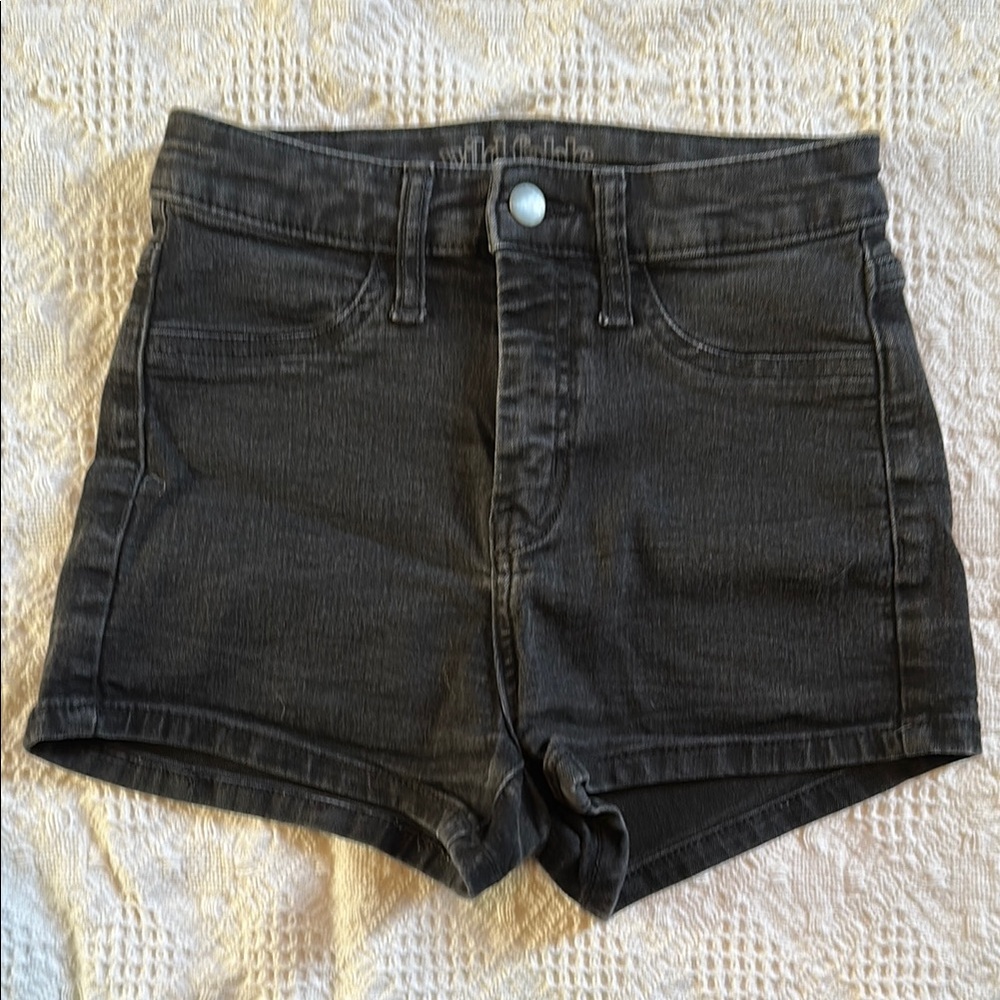 Wild Fable Black Denim High-Waisted Shorts